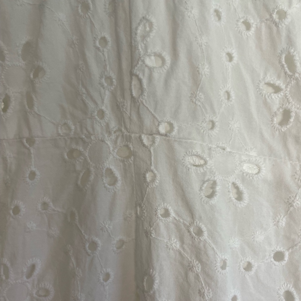 Alexis X Target Women's White Eyelet Lace Button Front Mini Dress - Picture 12 of 12
